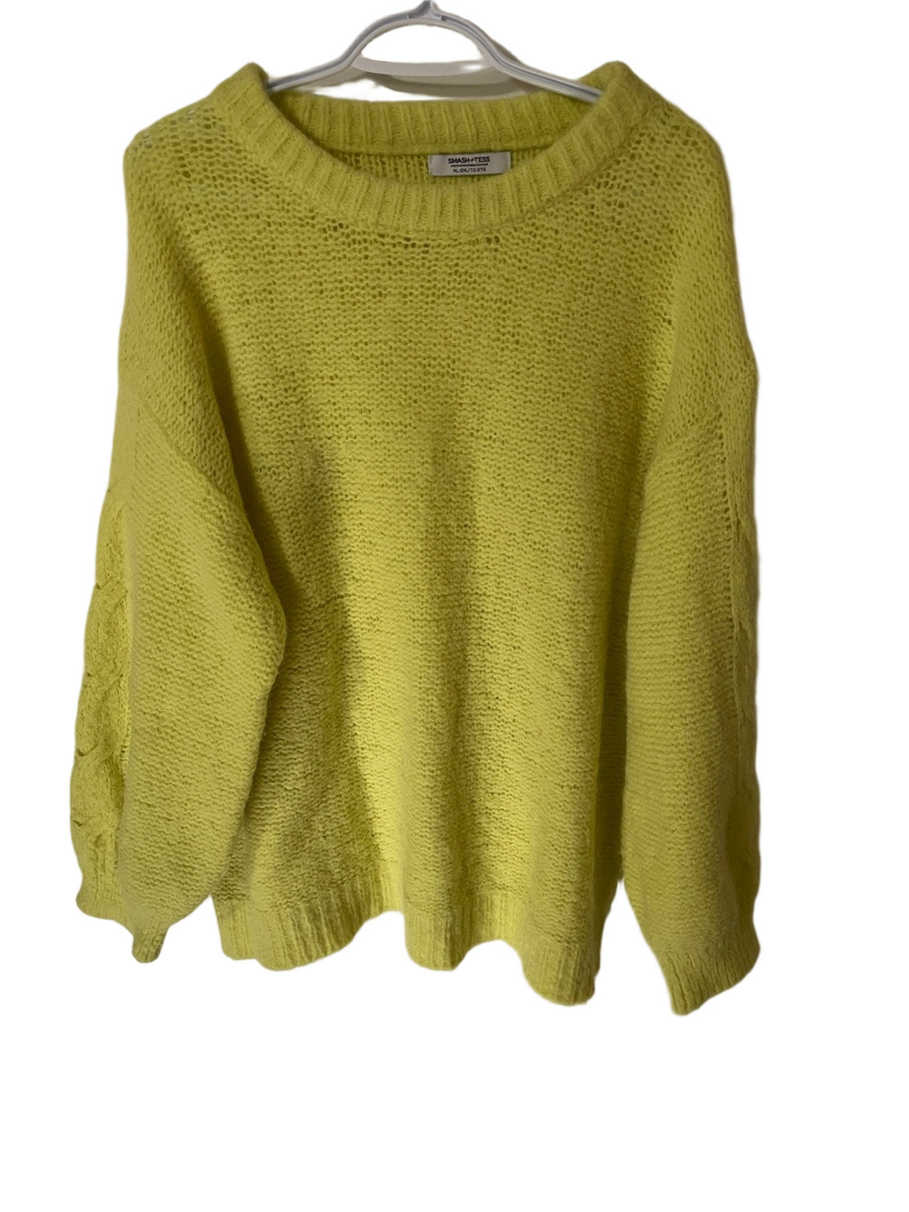 Smash + Tess Neon Yellow Crewneck Sweater Size XL-2XL